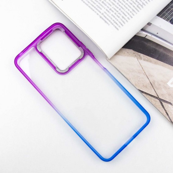 Чехол TPU+PC Fresh sip series для Xiaomi Redmi Note 12 4G Синий / Фиолетовый