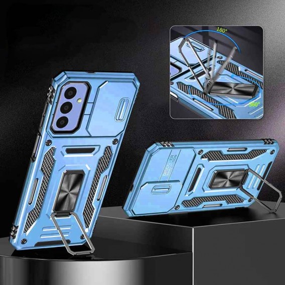 Ударопрочный чехол Camshield Army Ring для Samsung Galaxy A25 5G Голубой / Light Blue