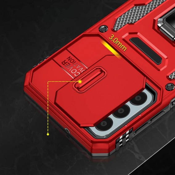 Ударопрочный чехол Camshield Army Ring для Samsung Galaxy A25 5G Красный / Red