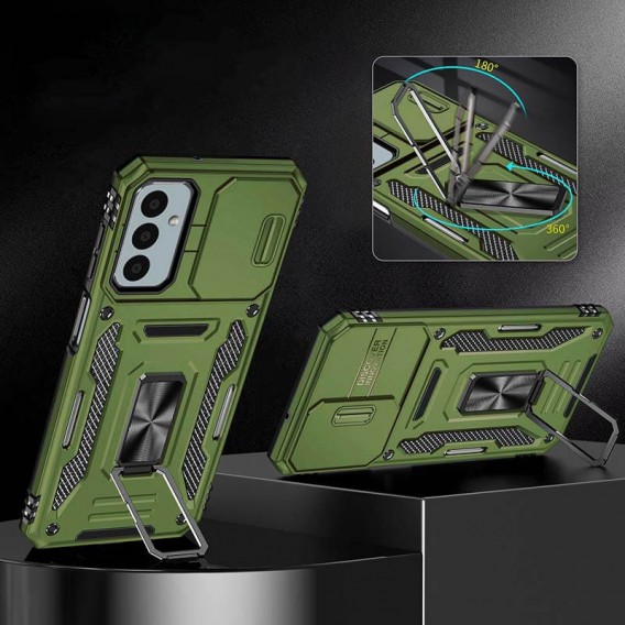 Ударопрочный чехол Camshield Army Ring для Samsung Galaxy A25 5G Оливковый / Army Green