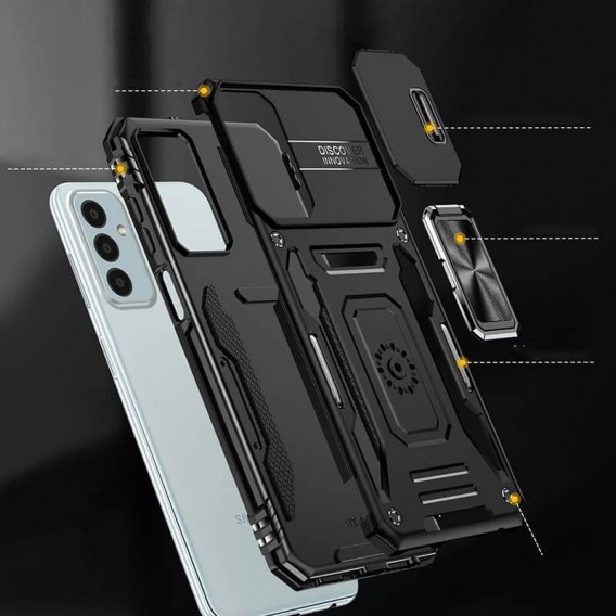 Ударопрочный чехол Camshield Army Ring для Samsung Galaxy A25 5G Черный / Black