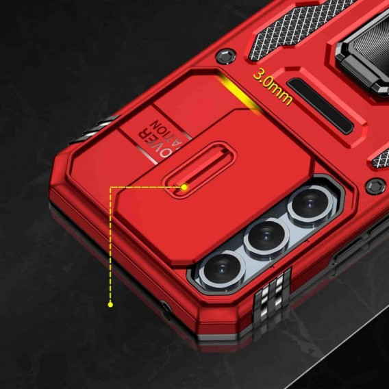 Ударопрочный чехол Camshield Army Ring для Samsung Galaxy A35 / A55 Красный / Red