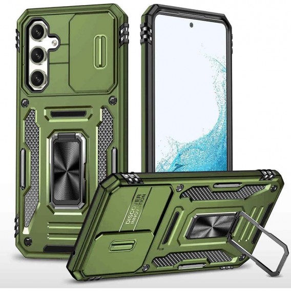 Ударопрочный чехол Camshield Army Ring для Samsung Galaxy A35 / A55 Оливковый / Army Green