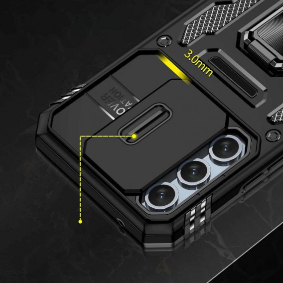 Ударопрочный чехол Camshield Army Ring для Samsung Galaxy A35 / A55 Черный / Black