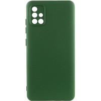 Чохол TPU GETMAN Liquid Silk Full Camera для Samsung Galaxy A51 Зелений / Dark green