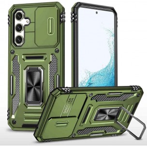 Ударостійкий чохол Camshield Army Ring для Samsung Galaxy S24 FE Оливковий / Army Green