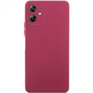 Чехол TPU GETMAN Liquid Silk Full Camera для Motorola Moto G54 Бордовый / Marsala