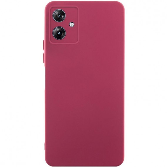 Чохол TPU GETMAN Liquid Silk Full Camera для Motorola Moto G54 Бордовий / Marsala