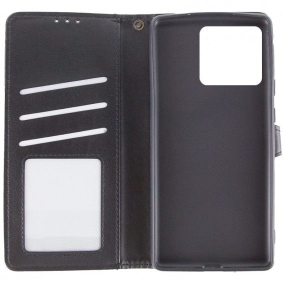 Шкіряний чохол-книжка GETMAN Gallant (PU) для ZTE Nubia V60 Чорний