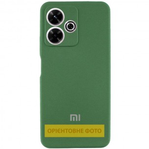 Чехол Silicone Cover Lakshmi Full Camera (AA) with logo для Xiaomi Redmi Note 13 4G Зеленый / Dark green