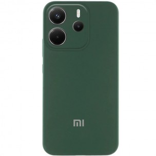Чехол Silicone Cover Lakshmi Full Camera (AA) with logo для Xiaomi Redmi Note 14 4G (Int. version) Зеленый / Dark green