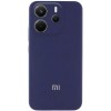 Чохол Silicone Cover Lakshmi Full Camera (AA) with logo для Xiaomi Redmi Note 14 4G (Int. version) Синій / Midnight blue