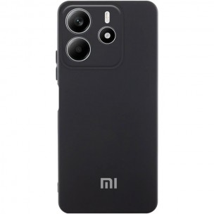 Чохол Silicone Cover Lakshmi Full Camera (AA) with logo для Xiaomi Redmi Note 14 4G (Int. version) Чорний / Black