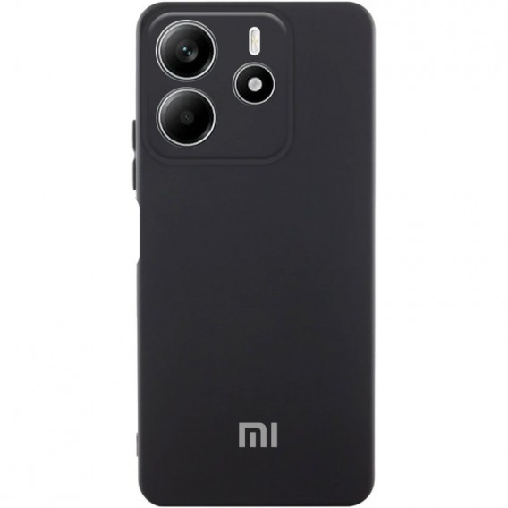 Чохол Silicone Cover Lakshmi Full Camera (AA) with logo для Xiaomi Redmi Note 14 4G (Int. version) Чорний / Black