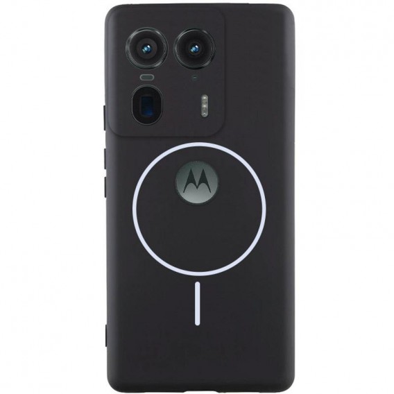 Чохол Silicone Cover Lakshmi Full Camera (AA) with MagFit для Motorola Edge 50 Ultra Чорний / Black