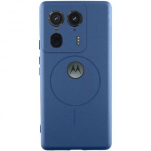 Чехол Silicone Cover Lakshmi Full Camera (AA) with MagFit для Motorola Edge 50 Ultra Синий / Navy blue