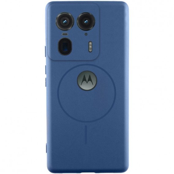 Чохол Silicone Cover Lakshmi Full Camera (AA) with MagFit для Motorola Edge 50 Ultra Синій / Navy blue