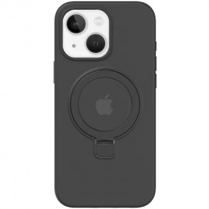 Чехол Silicone Case Full Protective with Ring для Apple iPhone 15 (6.1 дюйма) Black