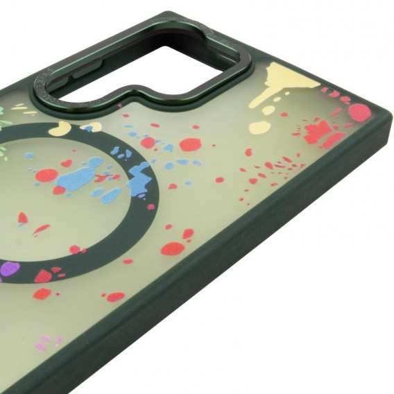 Чохол TPU+PC Flush with MagSafe для Samsung Galaxy S24 Ultra Dark green