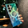 Чохол TPU Shiny Mountain (MagFit) для Samsung Galaxy S24 Ultra Green / Blue