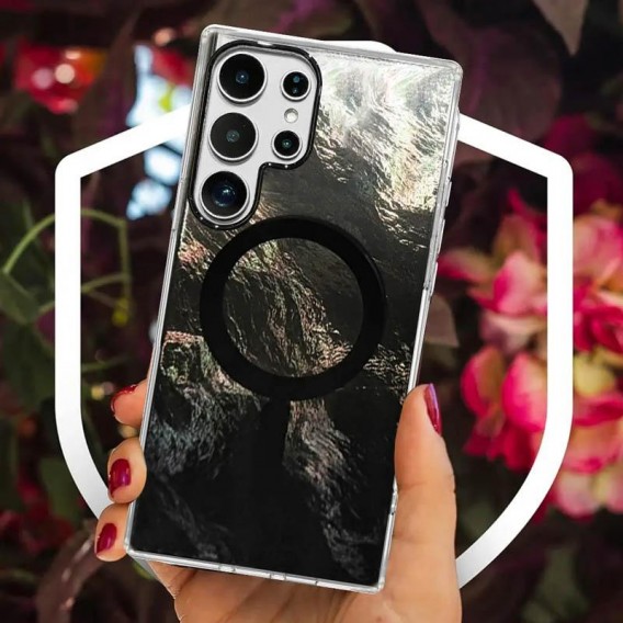 Чехол TPU Shiny Mountain (MagFit) для Samsung Galaxy S25 Ultra Black