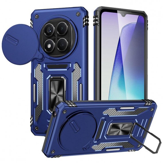 Ударостійкий чохол Camshield Army Ring для Xiaomi Redmi Note 14 Pro 4G/5G / Poco X7 Синій / Navy