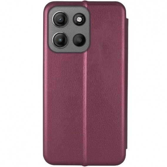 Шкіряний чохол-книжка Classy для Motorola Moto G15 4G Бордовий