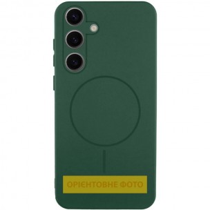 Чохол Silicone Cover Lakshmi Full Camera (AA) with MagFit для Samsung Galaxy S25 Edge Зелений / Dark green