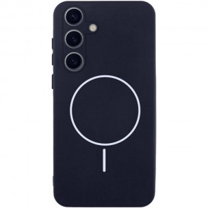 Чехол Silicone Cover Lakshmi Full Camera (AA) with MagFit для Samsung Galaxy S25 Edge Темно-синий / Midnight blue