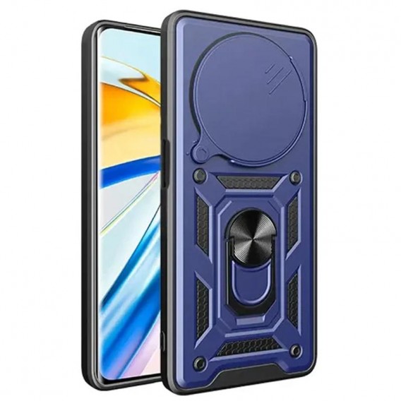 Чохол Ummi Camshield Serge Ring для Xiaomi Redmi Note 14 Pro 4G Синій / Navy