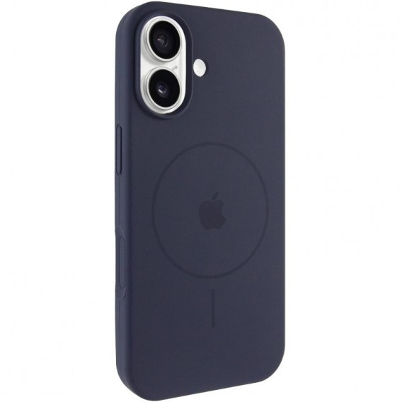 Чохол Silicone Case Full Protective (AA) V2 with MagSafe для Apple iPhone 17 (6.3") Темно-синій / Midnight blue