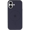 Чохол Silicone Case Full Protective (AA) V2 with MagSafe для Apple iPhone 17 (6.3") Темно-синій / Midnight blue