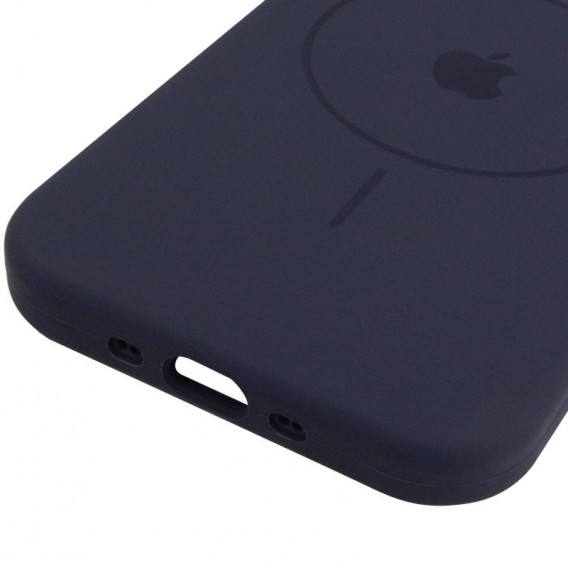 Чохол Silicone Case Full Protective (AA) V2 with MagSafe для Apple iPhone 17 (6.3") Темно-синій / Midnight blue
