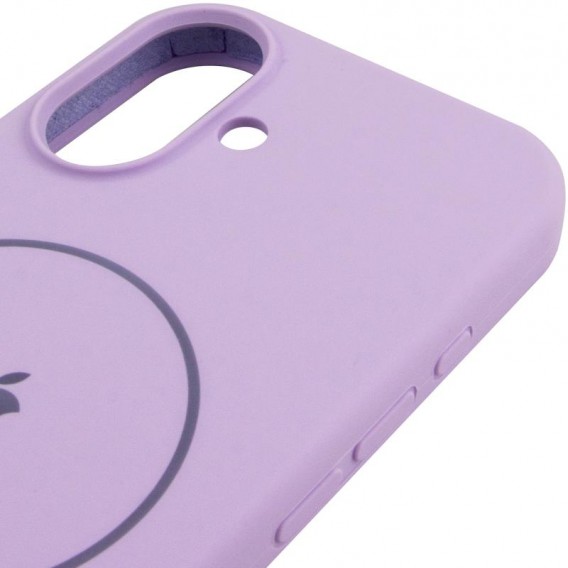 Чохол Silicone Case Full Protective (AA) V2 with MagSafe для Apple iPhone 17 (6.3") Бузковий / Lilac