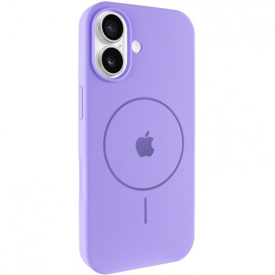 Чохол Silicone Case Full Protective (AA) V2 with MagSafe для Apple iPhone 17 (6.3") Бузковий / Dasheen