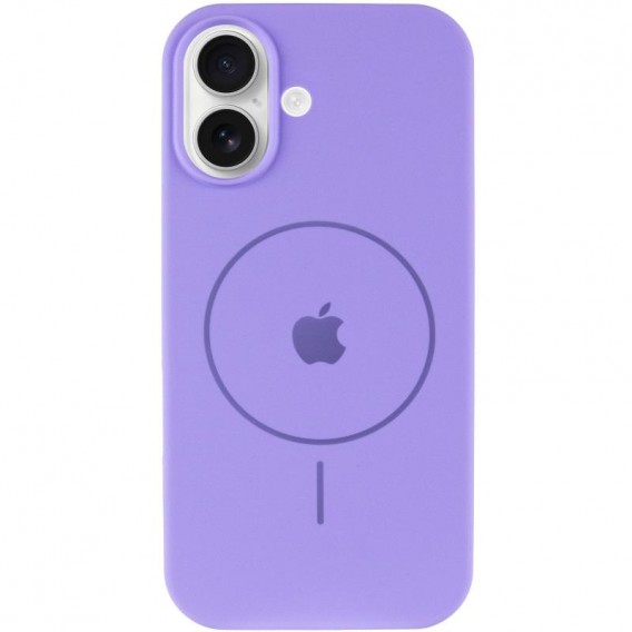 Чохол Silicone Case Full Protective (AA) V2 with MagSafe для Apple iPhone 17 (6.3") Бузковий / Dasheen