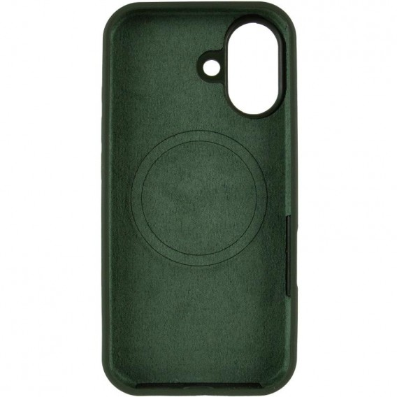 Чехол Silicone Case Full Protective (AA) V2 with MagSafe для Apple iPhone 17 (6.3") Зеленый / Cyprus Green