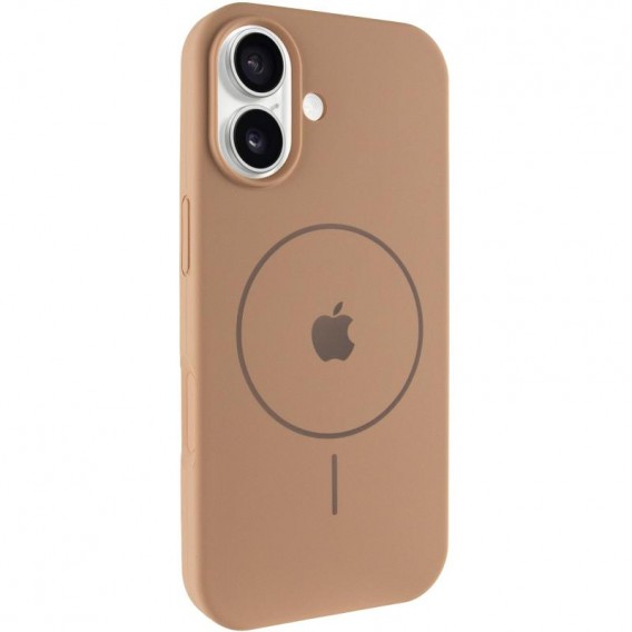 Чохол Silicone Case Full Protective (AA) V2 with MagSafe для Apple iPhone 17 (6.3") Бежевий / Desert Gold