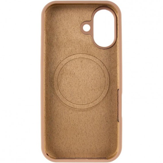 Чохол Silicone Case Full Protective (AA) V2 with MagSafe для Apple iPhone 17 (6.3") Бежевий / Desert Gold
