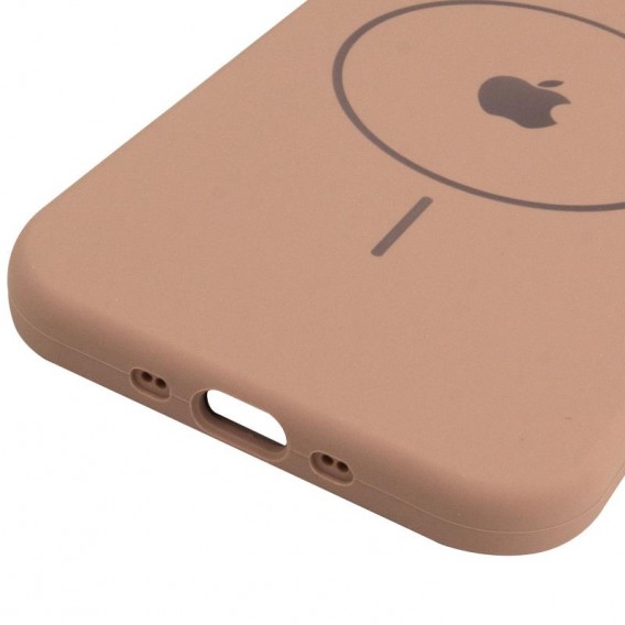 Чохол Silicone Case Full Protective (AA) V2 with MagSafe для Apple iPhone 17 (6.3") Бежевий / Desert Gold