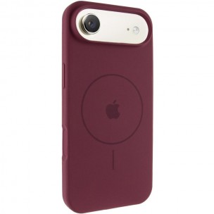 Чохол Silicone Case Full Protective (AA) V2 with MagSafe для Apple iPhone 17 Air (6.5") Бордовий / Plum