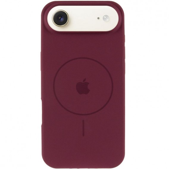 Чехол Silicone Case Full Protective (AA) V2 with MagSafe для Apple iPhone 17 Air (6.5") Бордовый / Plum