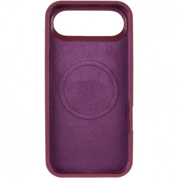 Чехол Silicone Case Full Protective (AA) V2 with MagSafe для Apple iPhone 17 Air (6.5") Бордовый / Plum