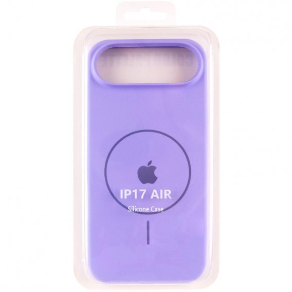 Чохол Silicone Case Full Protective (AA) V2 with MagSafe для Apple iPhone 17 Air (6.5") Бузковий / Dasheen