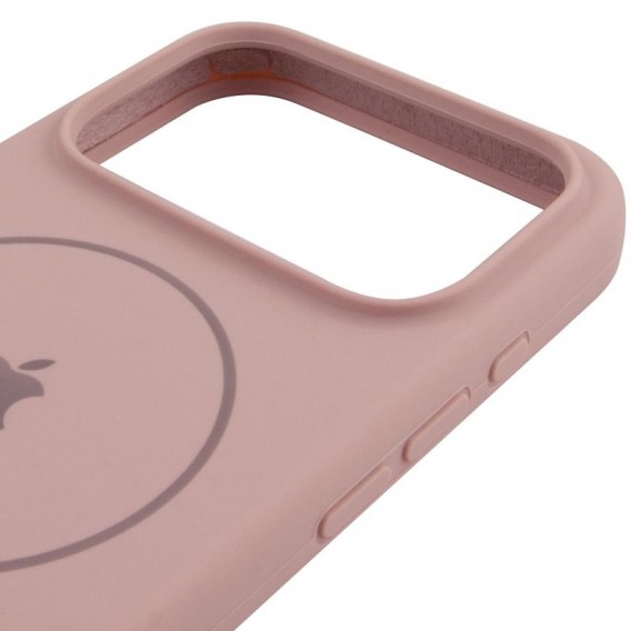 Чохол Silicone Case Full Protective (AA) V2 with MagSafe для Apple iPhone 17 Pro (6.3") Рожевий / Pink Sand