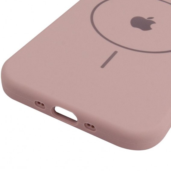 Чохол Silicone Case Full Protective (AA) V2 with MagSafe для Apple iPhone 17 Pro (6.3") Рожевий / Pink Sand