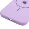 Чохол Silicone Case Full Protective (AA) V2 with MagSafe для Apple iPhone 17 Pro (6.3") Бузковий / Lilac