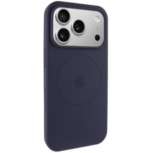 Чехол Silicone Case Full Protective (AA) V2 with MagSafe для Apple iPhone 17 Pro (6.3 дюйма) Темно-синий / Midnight blue