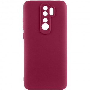 Чохол Silicone Cover Ummi Lakshmi Full Camera (AA) для Xiaomi Redmi Note 8 Pro Бордовий / Marsala