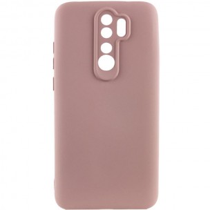Чехол Silicone Cover Ummi Lakshmi Full Camera (AA) для Xiaomi Redmi Note 8 Pro Розовый / Pink Sand